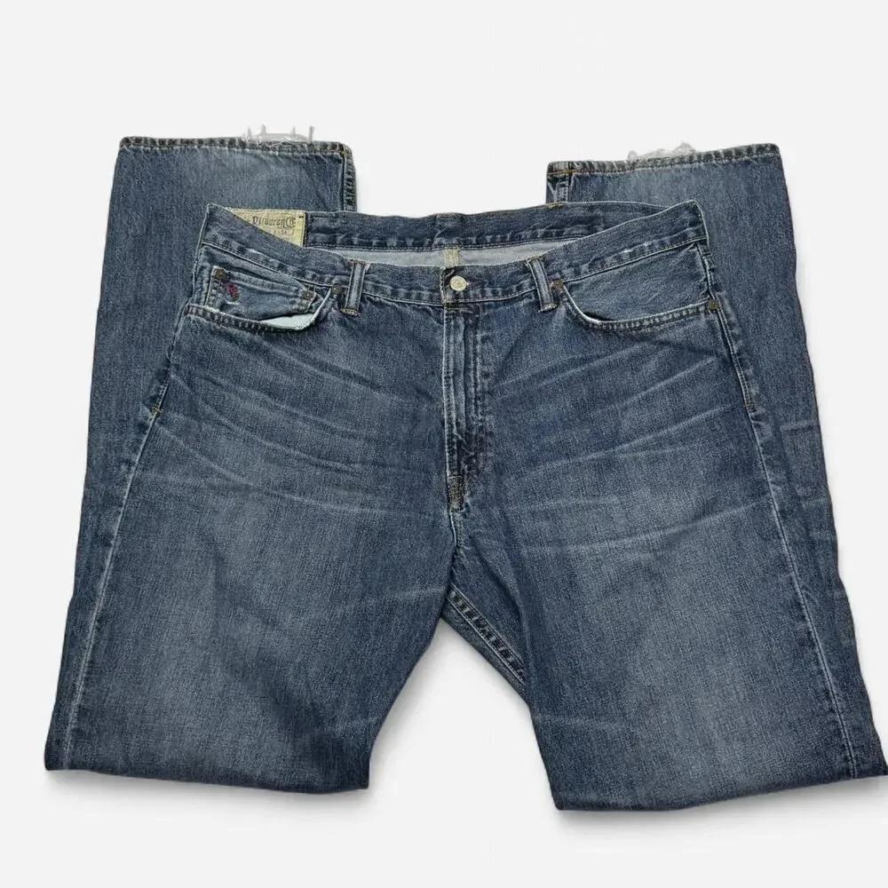 Vintage Polo Ralph Lauren Co. Blue Denim Jeans 38x34 Straight Leg Mens